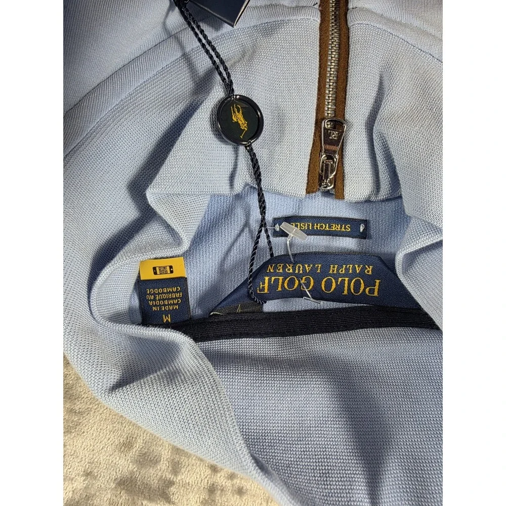 NWT Polo Ralph Lauren Golf 1/4 Zip Men's‎ Medium Stretch Lisle Water Repellent